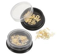 Hemobllo 2 Boîtes Charms Ongles Steampunk Métal Argenté pour Manucure DIY | Accessoires Ongles Métal Argenté, Finition Lisse, Style Punk Vintage Industriel, pour Événements Thématiques et Pointes DIY