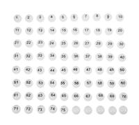 Hemobllo 2 Ensembles Boules de Bingo en Plastique Blanc Numérotées | Deux Jeux de 1 à 75, Accessoires pour Loterie et Tombola, Usage Fréquent, Expérience de Jeu Professionnelle