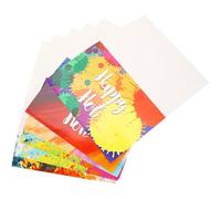 Hemobllo 2 Ensembles Cartes de Vœux Pliantes, Cartes de Correspondance, Lot de Sets, Papier, Impression Couleur, Design Simple, pour Écrire des Vœux de Fête et Invitations