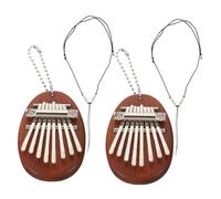 Hemobllo 2 Ensembles Kalimba Mini Notes Bois Sapele Piano à Pouce Portable Instrument de Musique Facile à Apprendre pour Débutants et Amateurs