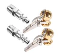 Hemobllo 2 ensembles Kit de Clips de Gonflage de Pneus Cuivre Verrouillables Raccord Rapide pour Compresseur Air Adapté Vélo Moto Voiture Camion