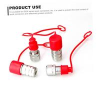 Hemobllo 2 ensembles Lot de Bouchons Anti-poussière Npt pour Raccords Hydrauliques Capuchons Durables avec Bague de Retenue Intégrale Résistants Aux Chocs et Faciles à Installer