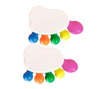 Hemobllo 2 ensembles Lot de Surligneurs Forme Doigt Pied Marqueurs Fluorescents à Pointe Large Stylos Fluorescents Ergonomiques pour Étudiants et Bureaux Faciles à Tenir et Identifier
