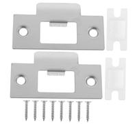 Hemobllo 2 ensembles Plaques de Gâche Acier Inoxydable Renforcement Sécurité Porte Intérieure Remplissage Serrure Résistantes et Durables Accessoire Verrouillage Chambre