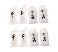 Hemobllo 2 Ensembles Rangement pour Chaussures De Ballet Lot de Pochettes À Cordon pour Danseuses Portables Satin pour Ballerines pour Stockage Chaussures De Danse Petits 4 Pièces * 2