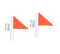 Hemobllo 2 Ensembles Réfléchissant Mât Fibres pour Vélo de Drapeaux pour Remorque Cyclisme pour Adultes Garçon Fille