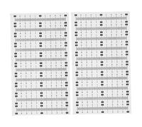 Hemobllo 2 ensembles Ruban Adhésif Mesureur Autocollant PVC Blanc Noir Échelle Claire pour Bricolage et Travail Du