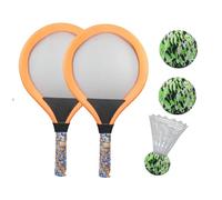 Hemobllo 2 Ensembles Set de de Tennis Garçon Fille pour Jeux Extérieur Plage et Apprentissage Parent Garçon Fille Modèles Orange Oval et Rond