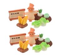Hemobllo 2 Ensembles Stalk Pumpkin Radish Cabbage Dollhouse Ornaments with Natural Countryside Charm for Mini Garden and DIY Scene Decoration
