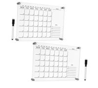 Hemobllo 2 ensembles Tableau Acrylique Transparent Effaçable avec Stylo et Punaises Tableau Mémo Moderne pour Bureau et Maison Planificateur Polyvalent et Pratique