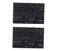 Hemobllo 2 Feuilles Autocollants de Clavier Anglais pour Ordinateur Portable Bureau de Stickers Clavier Design Éclairé Résistants à Usure pour Maison Bureau et École