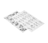 Hemobllo 2 feuilles Stabilisateur Broderie Soluble Eau Support Stable Motifs Pré-imprimés pour Couture Main DIY Vêtements Sacs Tissus Lavable