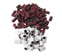 Hemobllo 2 Lot Bandes Abrasives pour Manucure Corindon Grain Blanc et Marron Compatibles avec Ponceuses à Ongles pour Enlèvement Vernis Naturel et Artificiel