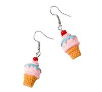 Hemobllo 2 paires Boucles Oreilles Femme Fantaisie Pendantes Glace Design Original Léger pour Fête Quotidienne Colorées Créatives Cadeau Mode
