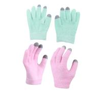 Hemobllo 2 Paires Hydratants pour Mains avec Gel Naturel Écran Tactile Soin Réparateur pour Peaux Sèches et Abîmées Rose et Vert