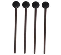 Hemobllo 2 paires Maillets pour Tambour Langue avec Manche Bois et Tête Caoutchouc Baguettes de Percussion pour Marimba et Xylophone Accessoires de Performance pour Instrument de Musique