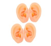 Hemobllo 2 Paires Modèles Oreilles Silicone Souple Oreilles Flexibles Gauche et Droite pour Pratique de Piercing Affichage de Bijoux et Enseignement Anatomique