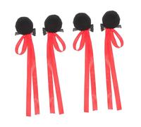Hemobllo 2 Paires pince à cheveux boulette de viande barrettes à cheveux accessoires de cheveux Couptes de cheveux mignons barrette clip Fil de polypropylène Black