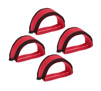Hemobllo 2 Paires Sangles de Pédales de Réglables Antidérapantes Protection du Pied Double Adhésif Ensemble Rouge pour de Route et VTT