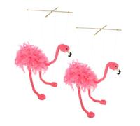 Hemobllo 2 pièces à Fil Flamant Peluche Animal Drôle pour Décoration Suspendue et Spectacle