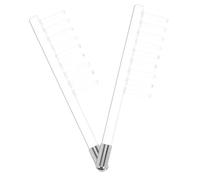 Hemobllo 2 pièces Accessoire Peigne Verre pour Baguette Haute Fréquence Embout Transparent Compatible pour Soin Visage et Croissance Cheveux et Compatible
