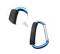 Hemobllo 2 Pièces Aluminium D Ring avec Clip de Clé pour Escalade Boucle de Suspension Robuste et Confortable à Prendre Main pour Amateurs de Plein Air Couleur Aléatoire