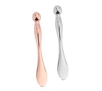 Hemobllo 2 pièces Applicateur Crème Yeux de Zinc Masseur Fatigue Oculaire Spatule Double Usage et Rides Design Portable Rose Doré et Argenté