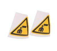 Hemobllo 2 pièces Autocollants de Sécurité Signalisation Avertissement Collision Tête Autocollants Adhésifs Jaunes Panneaux de Prudence pour Machines et Ateliers