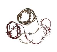 Hemobllo 2 Pièces Barbed Wire Crafts Fake Rusty Garland Halloween Party Decoration Reusable Sturdy Prank Prop for Haunted Houses Cowboy Themes
