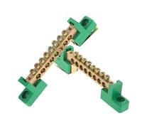 Hemobllo 2 pièces Barrette de Terre Cuivre Bus Bar Électrique Robuste pour Tableau de Distribution Connexion de Fiable et Installation Facile