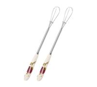 Hemobllo 2 pièces Batteur Manuel Œufs Inox à Main Fil Acier Inoxydable Mélangeur Multifonction pour Cuisine Pâtisserie