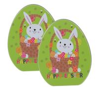 Hemobllo 2 Pièces Boîte à Bonbons Forme Dœuf de Pâques Coffret Cadeau Lapin Plat Boîte à Friandises Décorative pour Fête et Cadeau