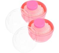 Hemobllo 2 Pièces Boîte à Poudre pour Bébé avec Houppette en Peluche, Récipient Rechargeable Anti-déversement en Fibres Acryliques, pour Poudre Parfumée Corps Garçon et Filles