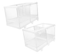 Hemobllo 2 Pièces Boîte D'élevage pour Aquarium avec Cloison Séparatrice Et Ventouse (Grand Modèle : Filet avec Cloison, Couleur Et Style Aléatoires)