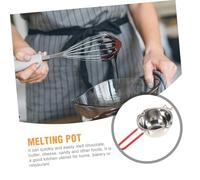 Hemobllo 2 pièces Bol à Chocolat Inoxydable avec Poignée Ergonomique Pot Bain pour Beurre Fromage Caramel Cire et Bonbons Ustensile de Chauffage Lait Maison Couleur Couleur Aléatoire