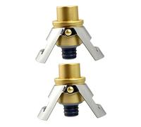 Hemobllo 2 pièces Bouchon de Vin Sous Vide Acier Inoxydable Lot de Bouchons Étanches pour Bouteilles de et Vin avec Échelle de Date Scellant pour Bar et Maison Finition Dorée