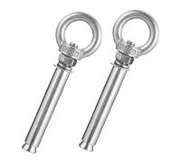 Hemobllo 2 pièces Boulons à Œil Acier Inoxydable Chevilles Ancrage pour Murs Béton Vis à Expansion Sécurisées avec Crochet Fermé pour Fixation Murale Polyvalente