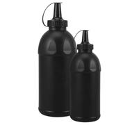 Hemobllo 2 Pièces Bouteilles en Plastique Rondes Rechargeables 800ml pour Perles, Contenants Réutilisables en PP avec Couvercle, Design Unique, Déplacements Loisirs
