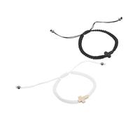 Hemobllo 2 pièces Bracelet Couple Chrétien Réglable Corde Tressée Protection Chanceuse et Prière Unisexe pour Poignet
