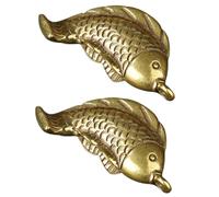 Hemobllo 2 pièces Breloque Pendentif Carpe Laiton Charme Porte-clés Ornement Sac et Bijou DIY Symbole Richesse