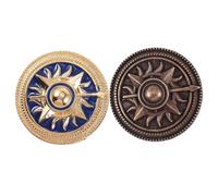 Hemobllo 2 pièces Broche Vintage Ronde de Badge Personnalité Rétro Lot pour Vêtements Cadeau Anniversaire et Noël