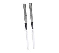 Hemobllo 2 pièces Brosses à Tambour avec Manche Bois Accessoire de Batterie Acier Durable Confortable pour Jazz et Percussion