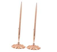 Hemobllo 2 Pièces Business Pen Set Metal Ballpoint Pens Desktop Decorative Writing Tools Smooth Quick Dry Ink For Office And Study