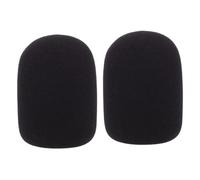 Hemobllo 2 pièces Cache Micro Mousse Vent Noir Housse Élastique et Étanche pour Microphone Protection Bruit Éclaboussures Accessoires pour Ktv et Bar