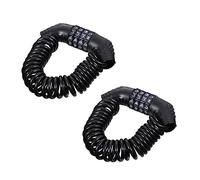 Hemobllo 2 pièces Cadenas à Code pour Vélo Lot de Câbles Acier Rétractables Serrure de Protection pour Casque et Vélo Coupe et Personnalisable