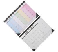 Hemobllo 2 Pièces Calendrier Mural Papier 2027-2028, 18 Mois, Spirale | Grandes Cases à Écrire, Dates Juliennes, Fêtes de Six Pays, pour Bureau et Recherche Académique