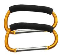 Hemobllo 2 pièces Carabiner Clip Portable Ski Boot Carrier Hooks Aluminium Alloy Lightweight Roller Skate Handles with Sponge Grip for Inline and Roller Skates Outdoor Carrying Tool