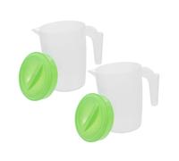Hemobllo 2 pièces Carafe à Eau Plastique avec Couvercle Lot de Vert pour Restaurants et Bars Conteneur Liquide Réfrigéré pour Eau Jus et Bière Réutilisable