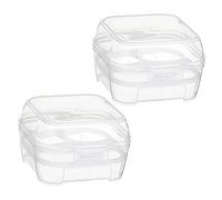 Hemobllo 2 Pièces Carton D'oeufs Extérieur Récipient à Oeufs Pour Réfrigérateur Organisateur De Réfrigérateur Coquetier Pour Réfrigérateur Pp Casier à Oeufs Voyage Plateau D'oeufs