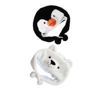 Hemobllo 2 Pièces Chapeau Garçon Fille Animal Cartoon Ours Polaire Pingouin Doux Peluche Bonnet Chaud Printemps Automne Hiver pour Activités Extérieures Fête Anniversaire